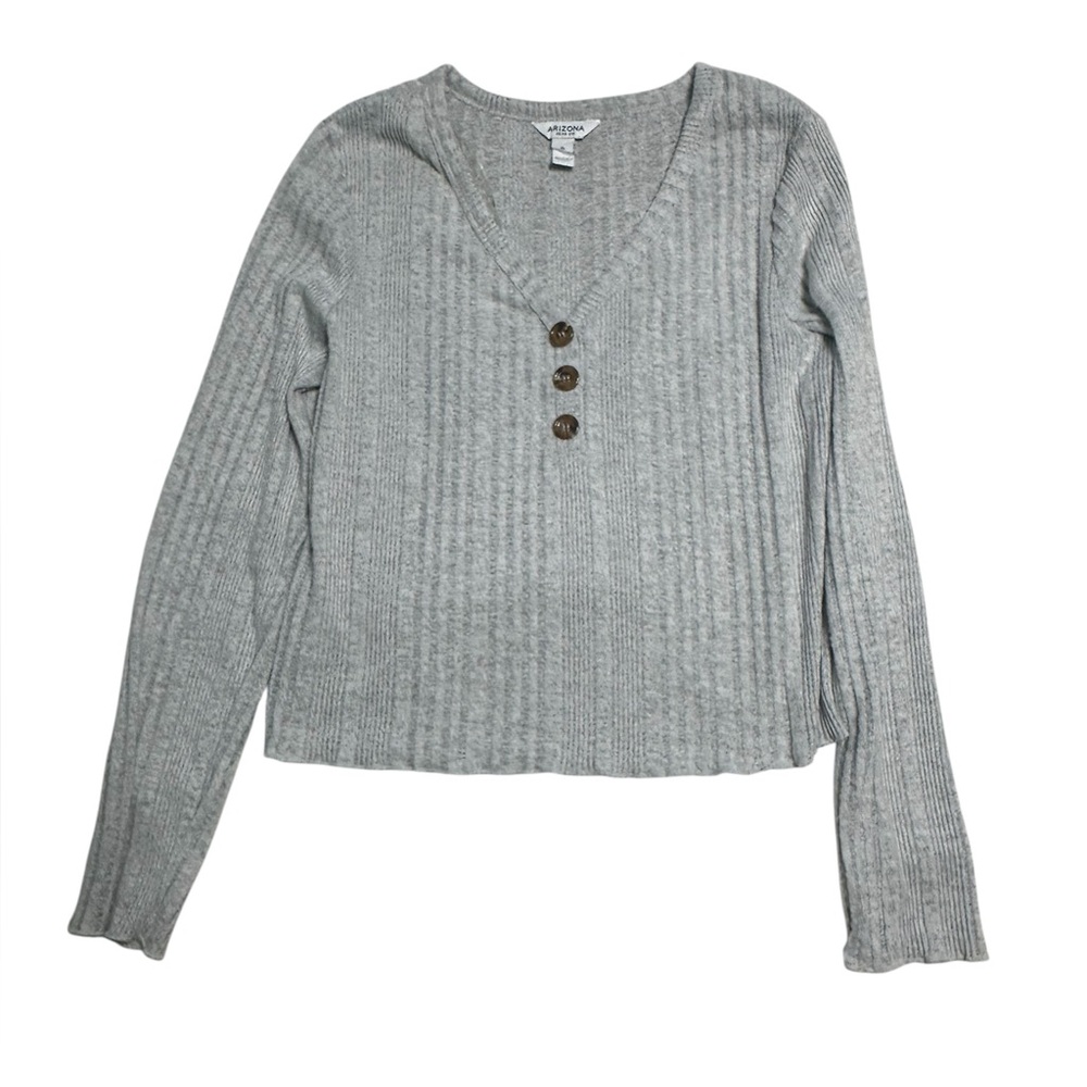 Arizona gray long sleeve cropped‎ top size extra large